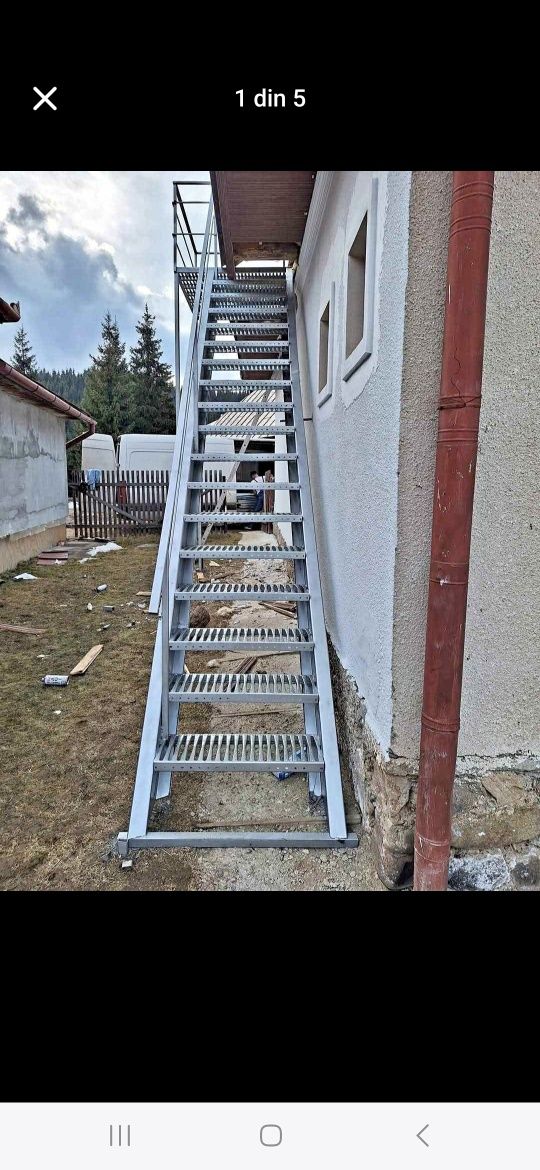 Scări metalice galvanizate