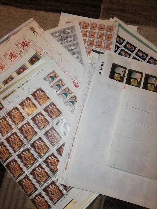 vand timbre,100 de coli diferite,timbre unguresti