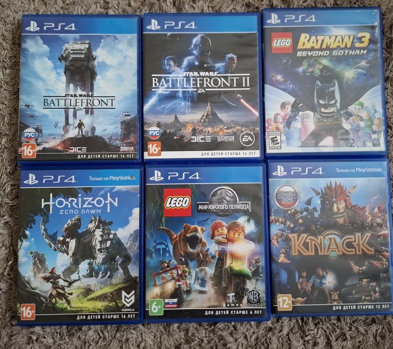 Продам 6 игр для пс 4 и для пс 5