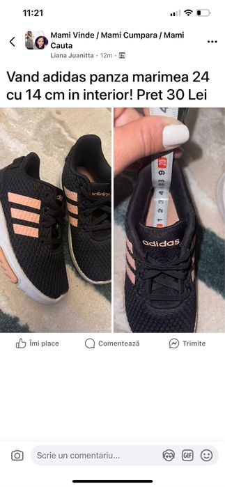 Adidasi ,,Adidas ‘ marimea 24 cu 14 cm in interior