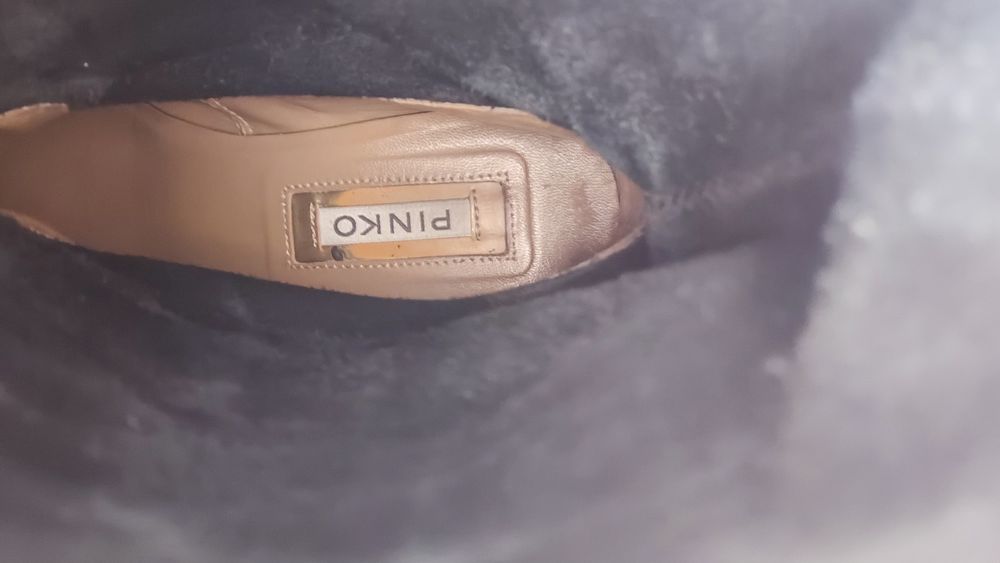Pinko Разкошни кожени боти Оригинални с подарък кожена чанта