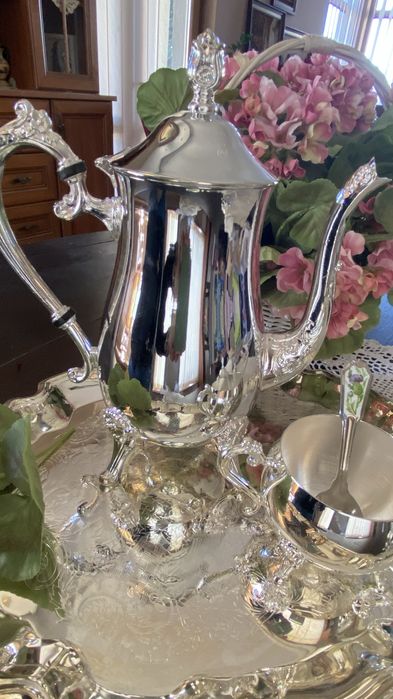 Винтидж посребрен сервиз
