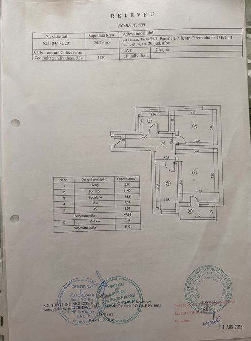 Vând apartament 2 camere Militari Residence-Chiajna