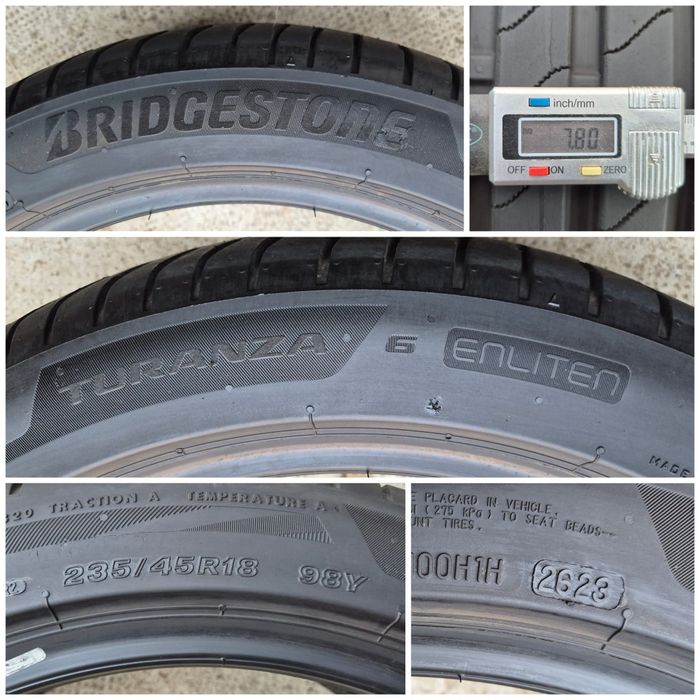 O bucată 235/45 R18 vară - una Bridgestone
