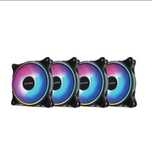 Set 4 Ventilatoare Carcasa 120 x 120 mm Pro Gaming ARGB, controller,