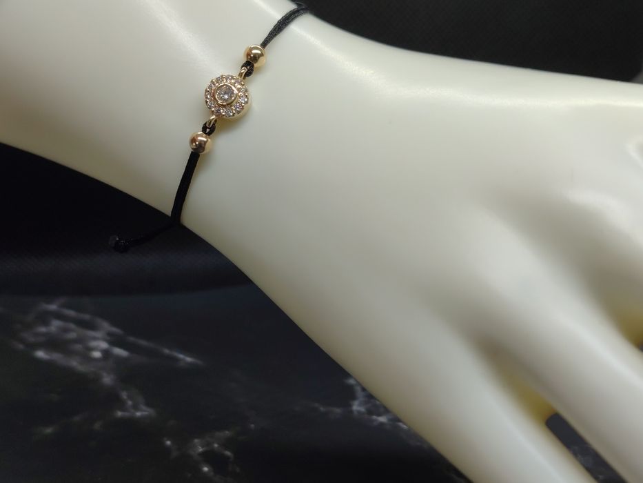 Гривна от 14К жълто злато с лабораторни диаманти – 0.27ct, D/E VS