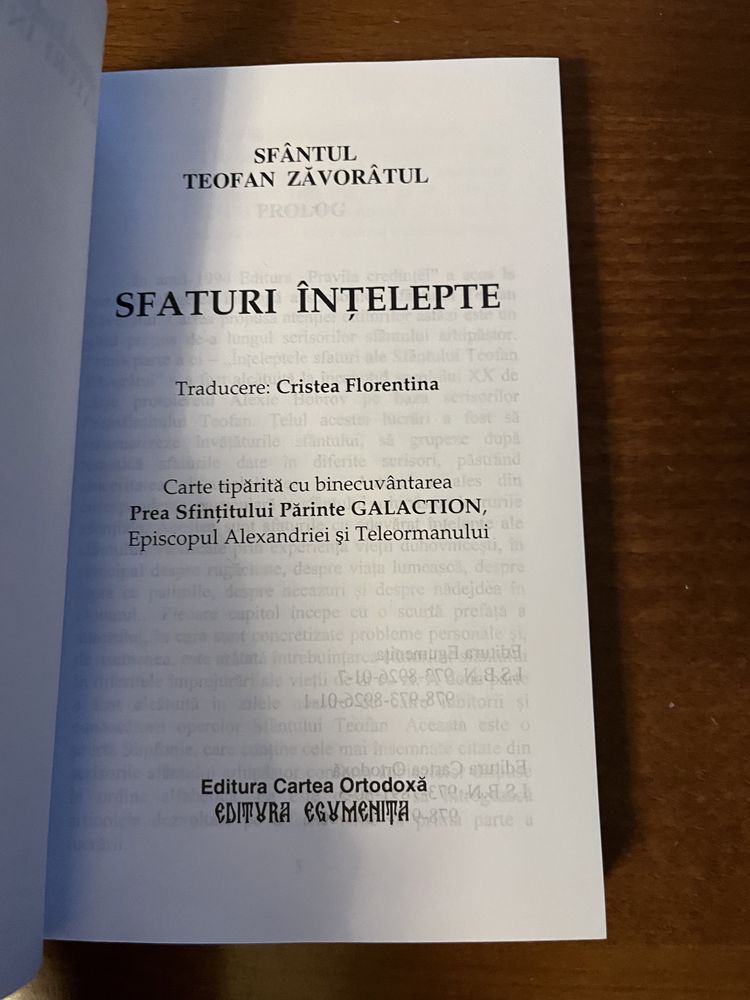 Sfaturi intelepte - Sf Teofan Zavoratul - NOUA