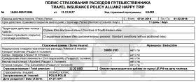 Медицинское страхование выезжающих за рубеж, страховой полис