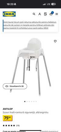 Vând scaun de masa antilop ikea