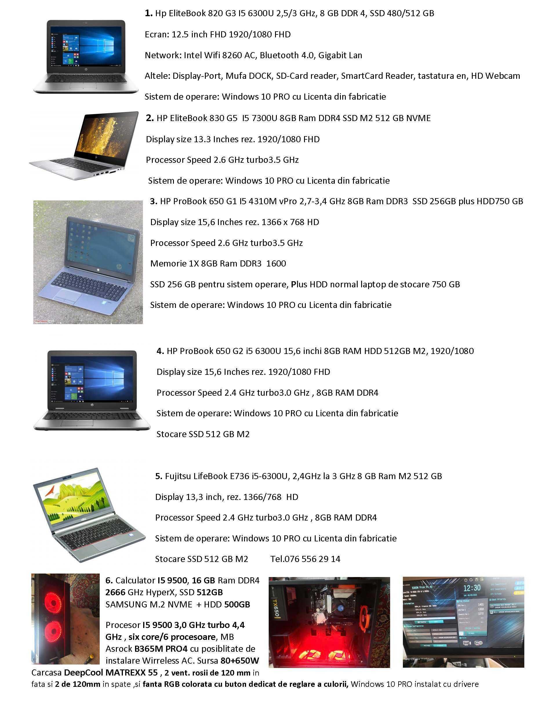 Laptopuri Profesionale I5 6300U pentru scoala 2017, 2018 2019
