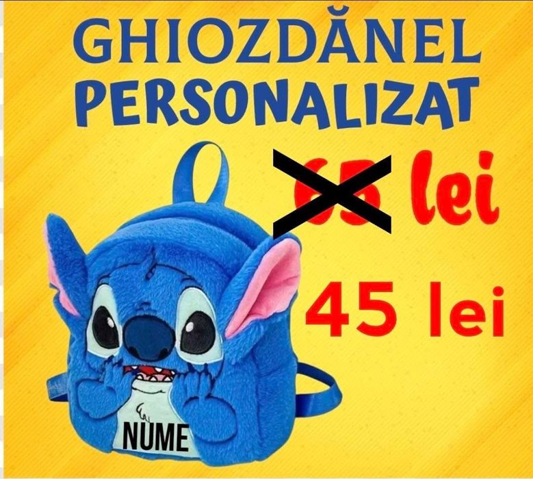 Ghiozdan personalizat cu nume