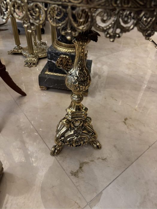 Masuta din bronz masiv- blat marmura