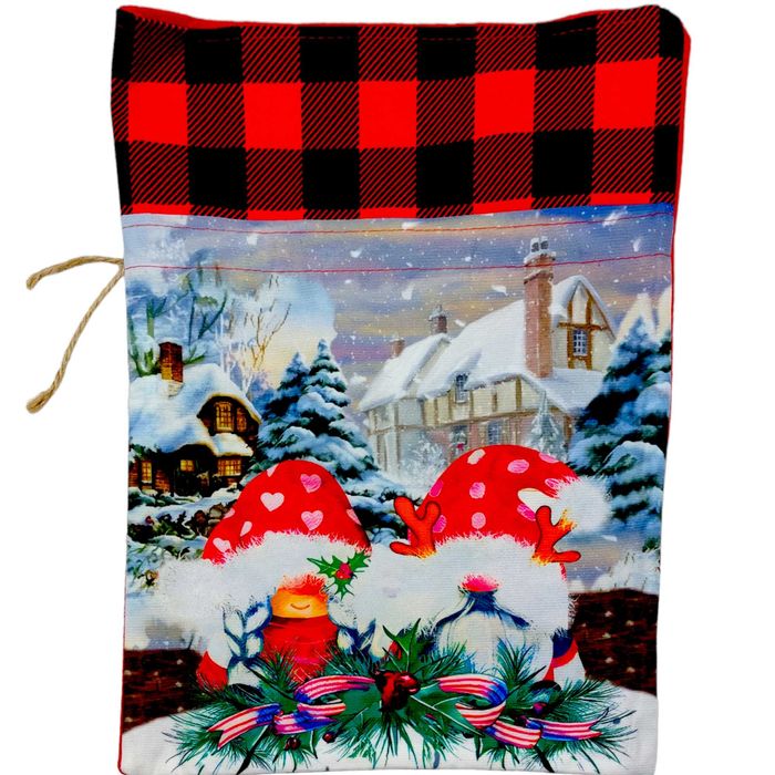 Коледни торбички от плат за подаръци и лакомства