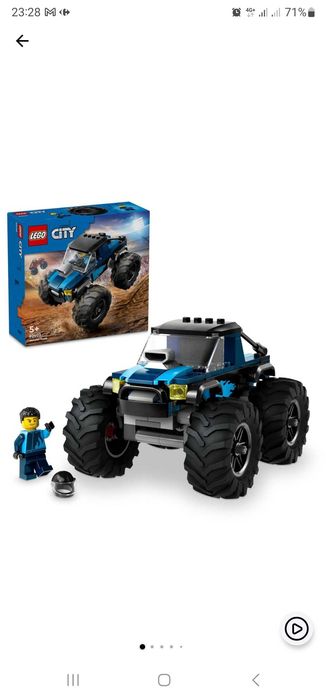 LEGO City - Monster truck albastru 60402, 148 piese, NOU, sigilat
