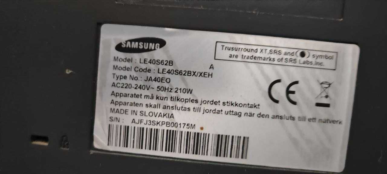 Samsung   Модел	LE40S62B