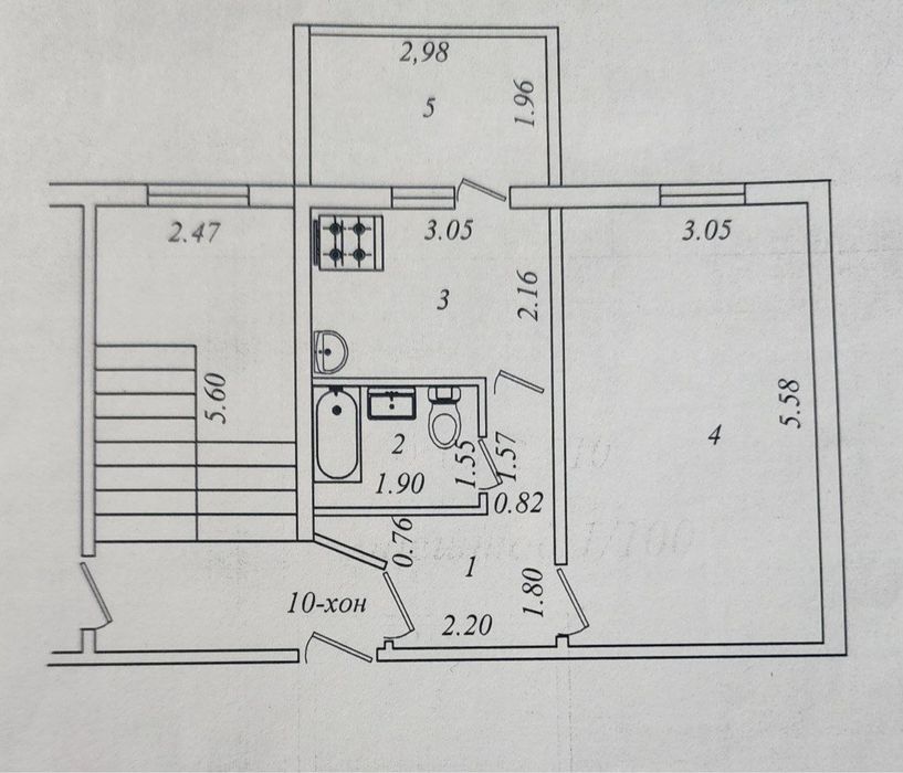 1-комнатная, 25.000