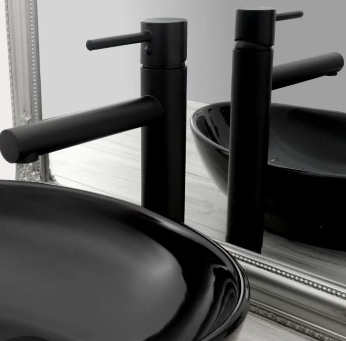 Baterie pentru lavoar pe blat Rea Tess negru mat-Noua