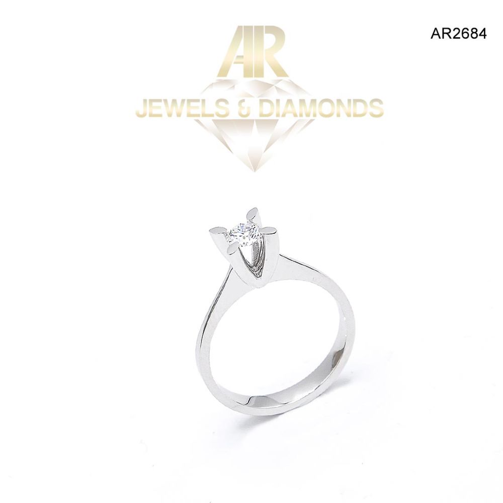 Inel Aur 18K cu DIAMANT central model ARJEWELS(AR2684)