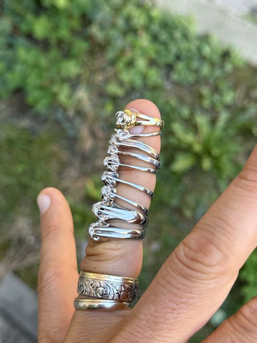 Inel aur Logodna 18k cu Diamant natural - stare ca nou !