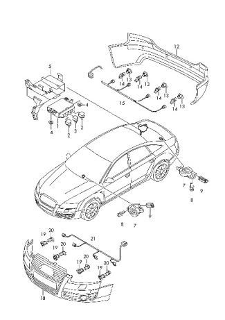 Audi VW Skoda Seat PDC Зумер за Парктроник 8E0 919 279