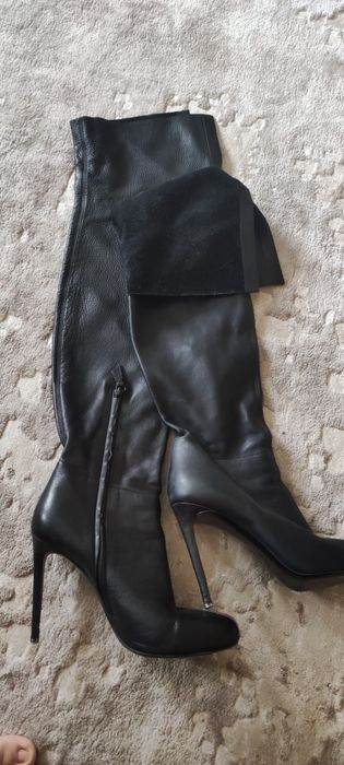 Сапоги фирменные кожаный