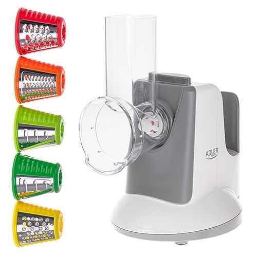Feliator electric legume Adler, AD4815, 150 W, 5 accesorii, alb