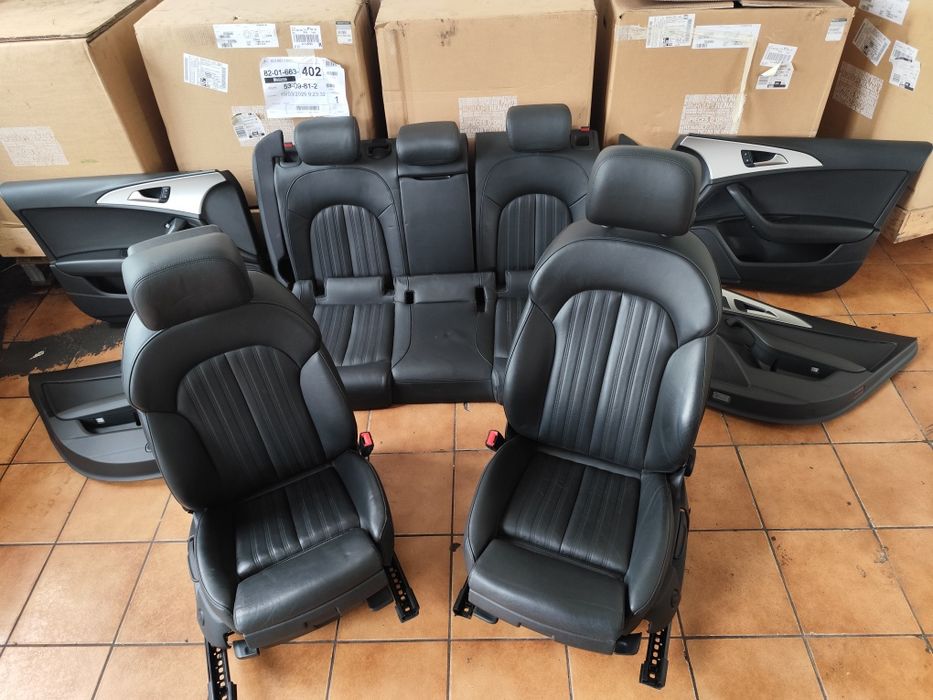 Interior sport piele audi A6 C7 4G scaune. Bancheta. Fete de uși