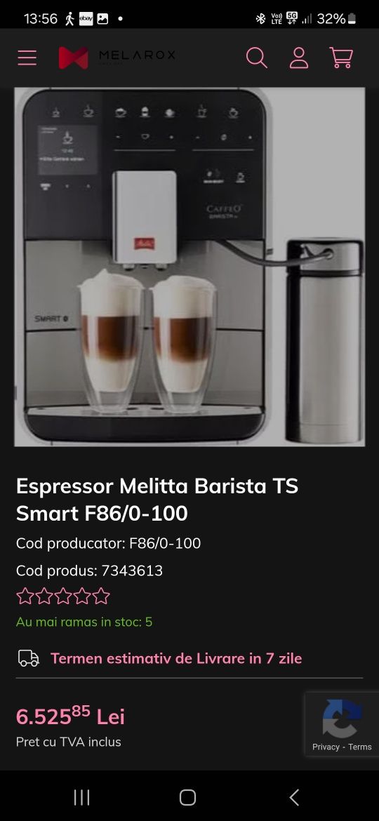 Melitta smart ts ( 2200 bauturi preparate)