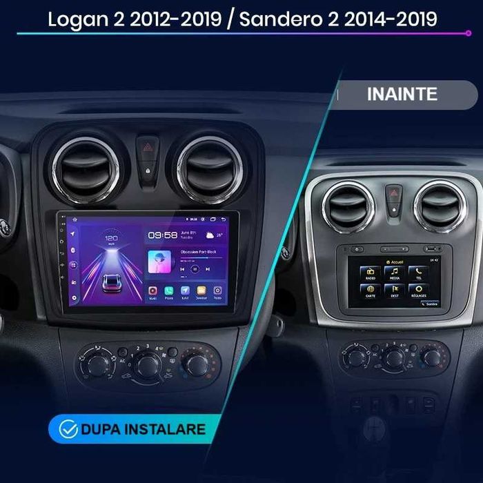 Navigatie android Dacia Logan 2 Sandero 2 CarPlay AndroidAuto MediaNav