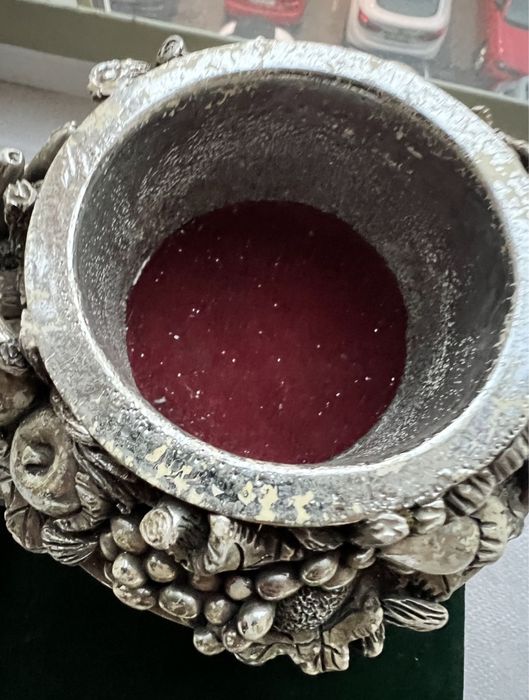 Cutie de bijuterii vintage,model deosebit placata cu argint,state buna