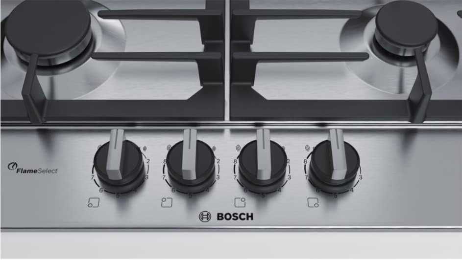 Газов плот за вграждане Bosch Serie 6 (PCH6A5B90) 60см Уок горелка