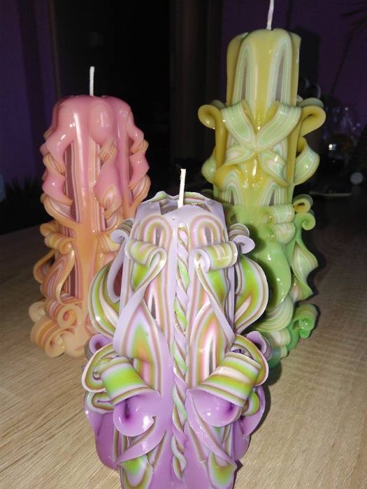 Карвинг свещи,ръчно изработени