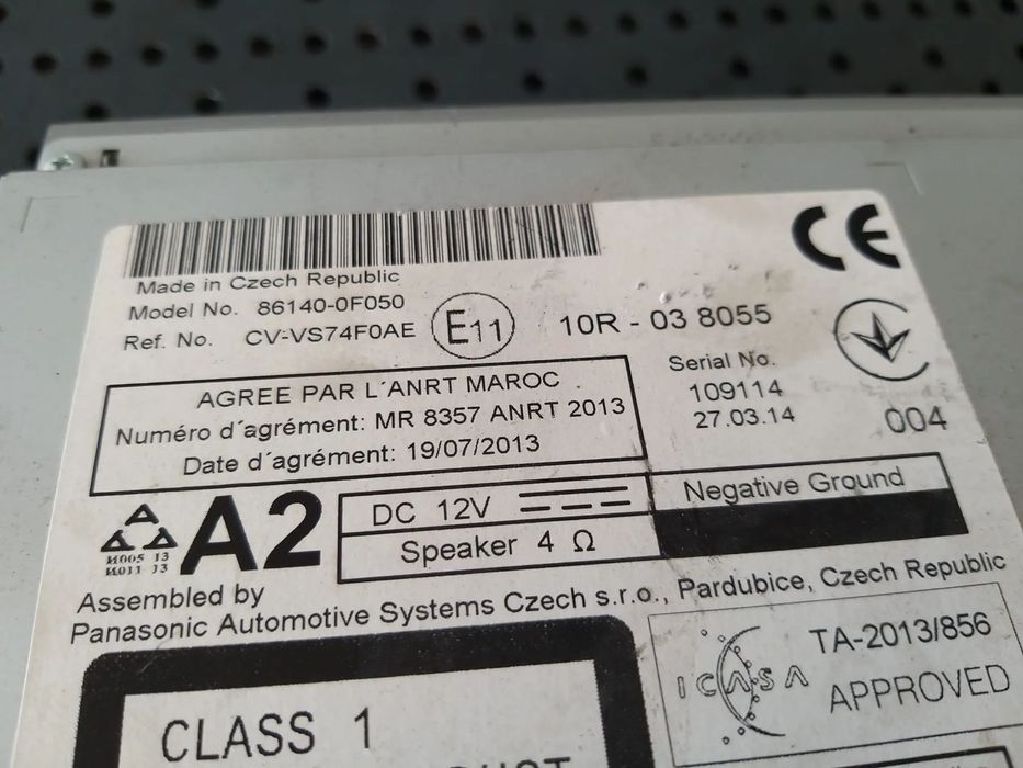 Radio cd player toyota verso r2 861400f050