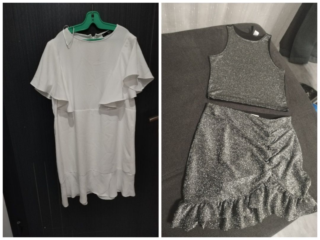 Zаra панталон на дупки, Комплект  и рокля Mango S/M размер