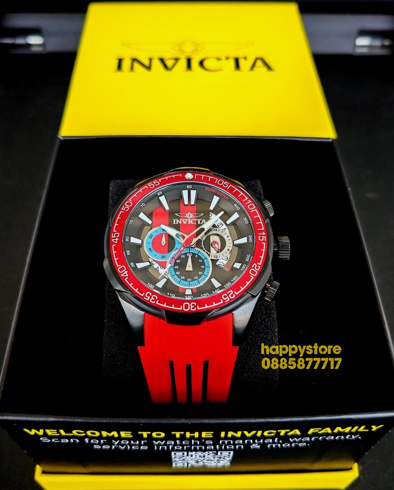 INVICTA Racing Red 50 mm, Инвикта нов ръчен часовник