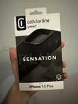 Черен Калъф Sensation за iPhone 15 Plus