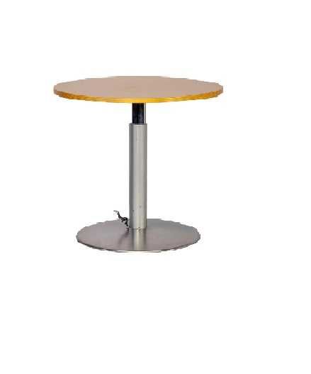 Masa  rotunda reglabila pe inaltime  producator  Haworth