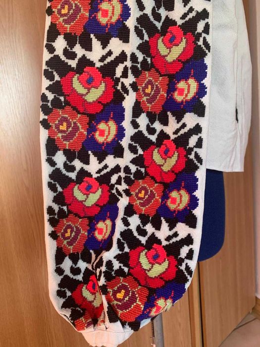 Ie vintage traditionala bumbac manual alb/negru/rosu/mov M/L