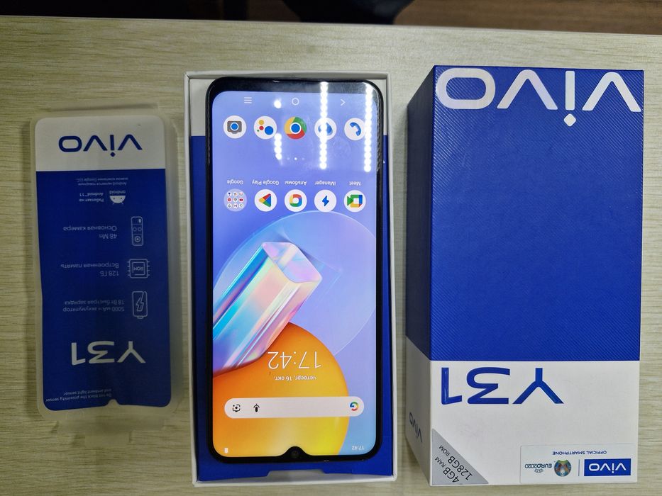Продам телефон Vivo Y31, 128 gb, в коробке за 30000 тг.