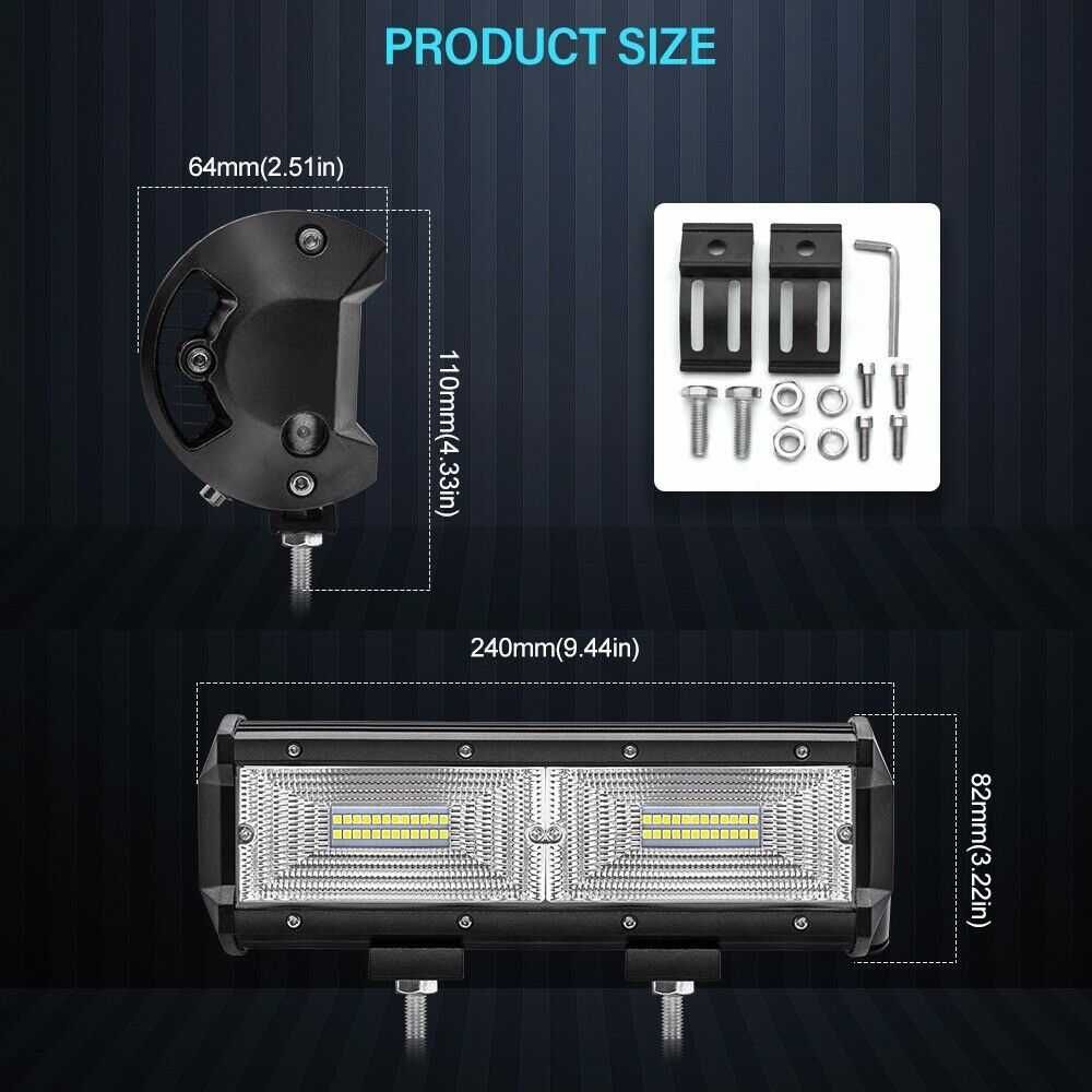 LED Халоген Диоден Фар Прожектор Халоген 144W 48 диода / 12-24V