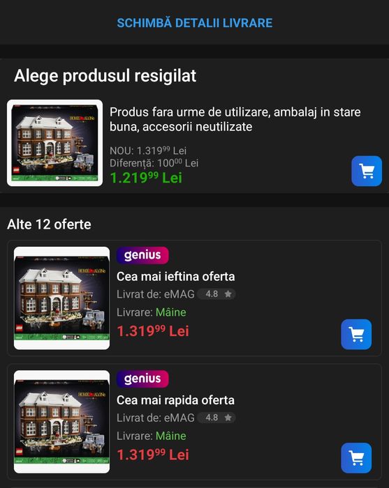 Originala Casa LEGO Ideas - Singur acasa 21330, 3955 piese