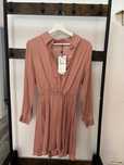 Rochie camasa satinata roz zara XS