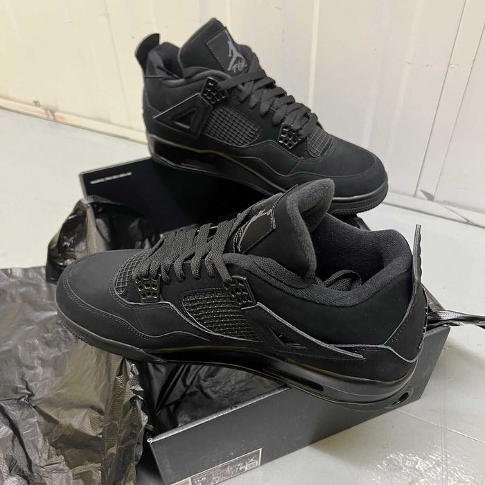 !5 LEI TRANSPORT! Jordan 4 Black Cat Black Thunder **ORICE MASURA