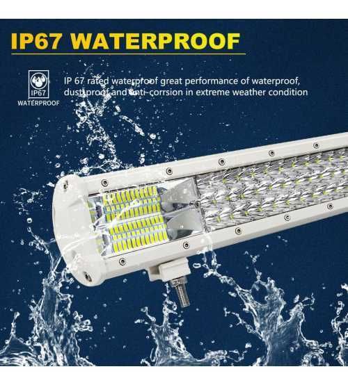 Led bar alb cu carsa alba 52 sau 58 cm spot si flood