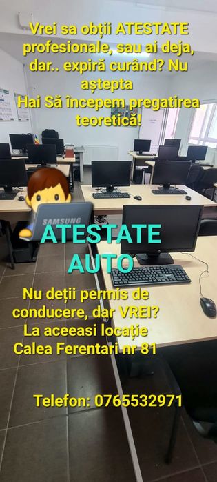 Cursuri obtinere astestate soferi sector 1, sector 2, sector 3, sect 4