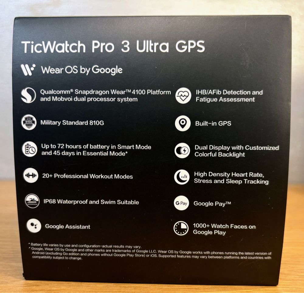 NFC TicWatch Pro 3 Ultra GPS Wear OS Smartwatch/Смартчасовник