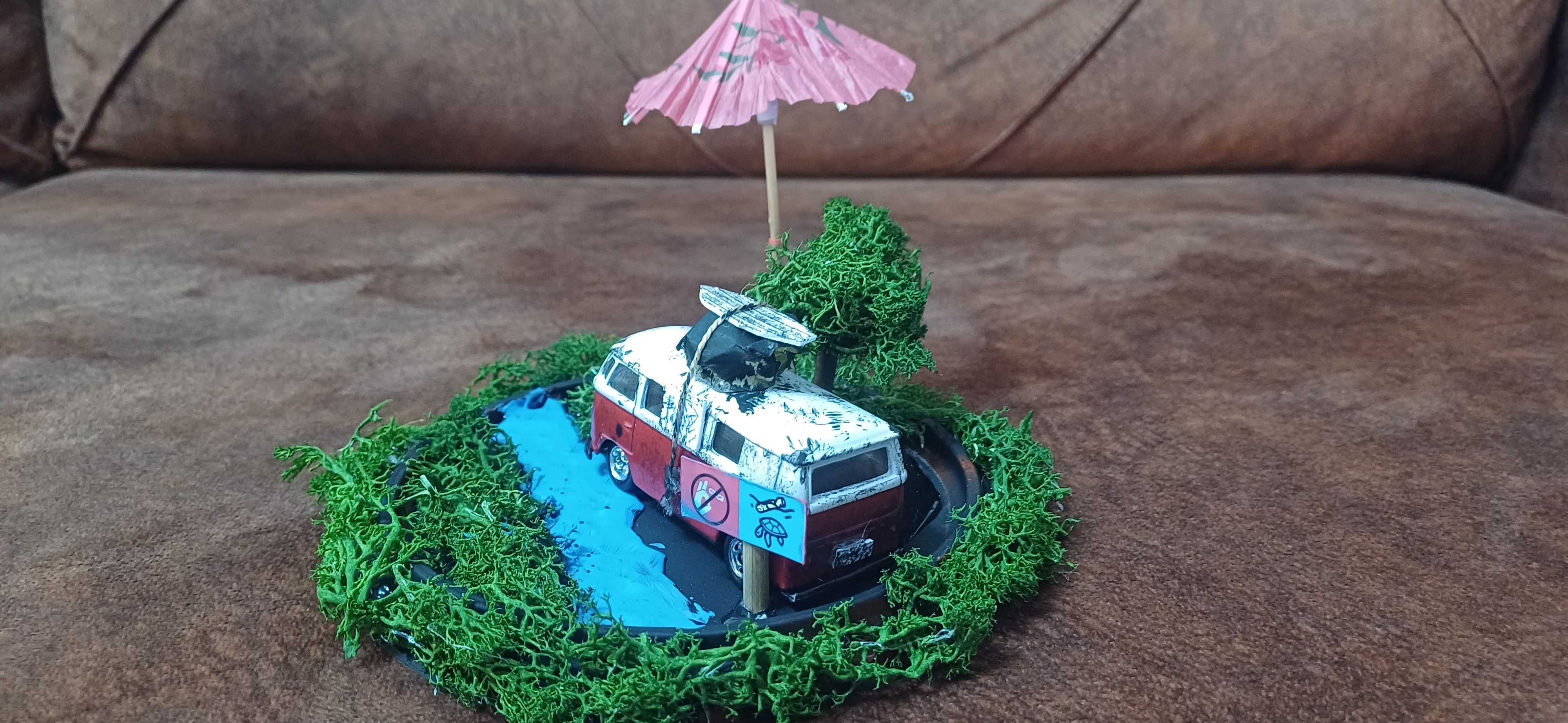 Къмпинг диорама 1.64+vw microbus custom