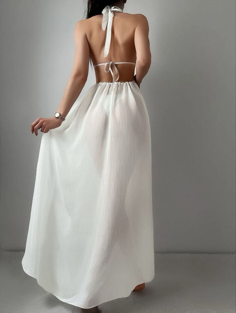 Rochie alba de plaja