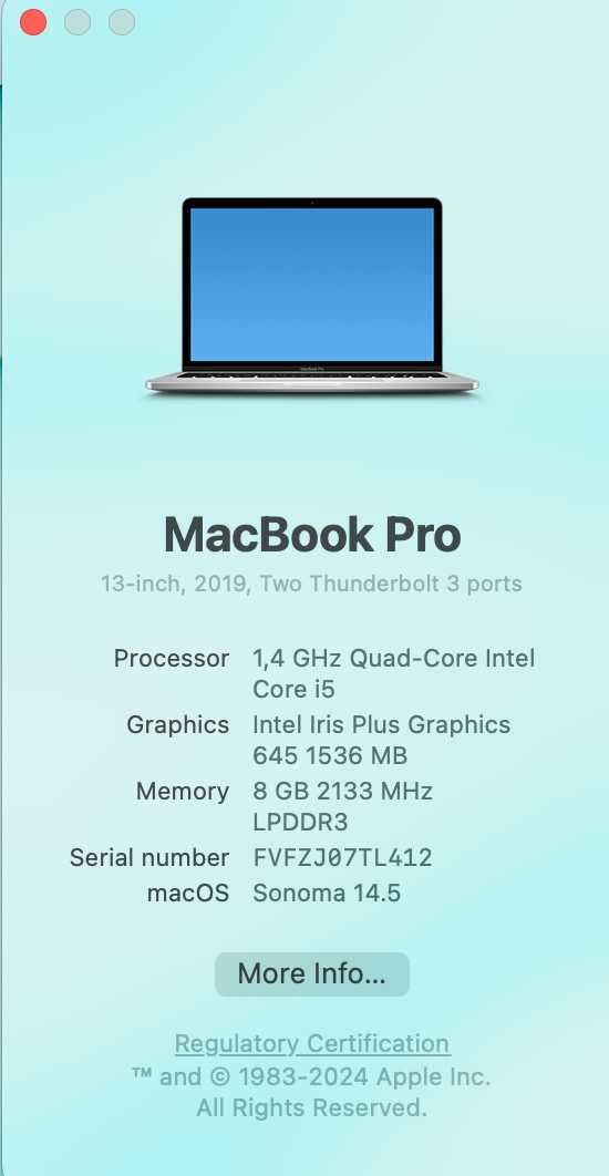 MacBook Pro 13' 2019