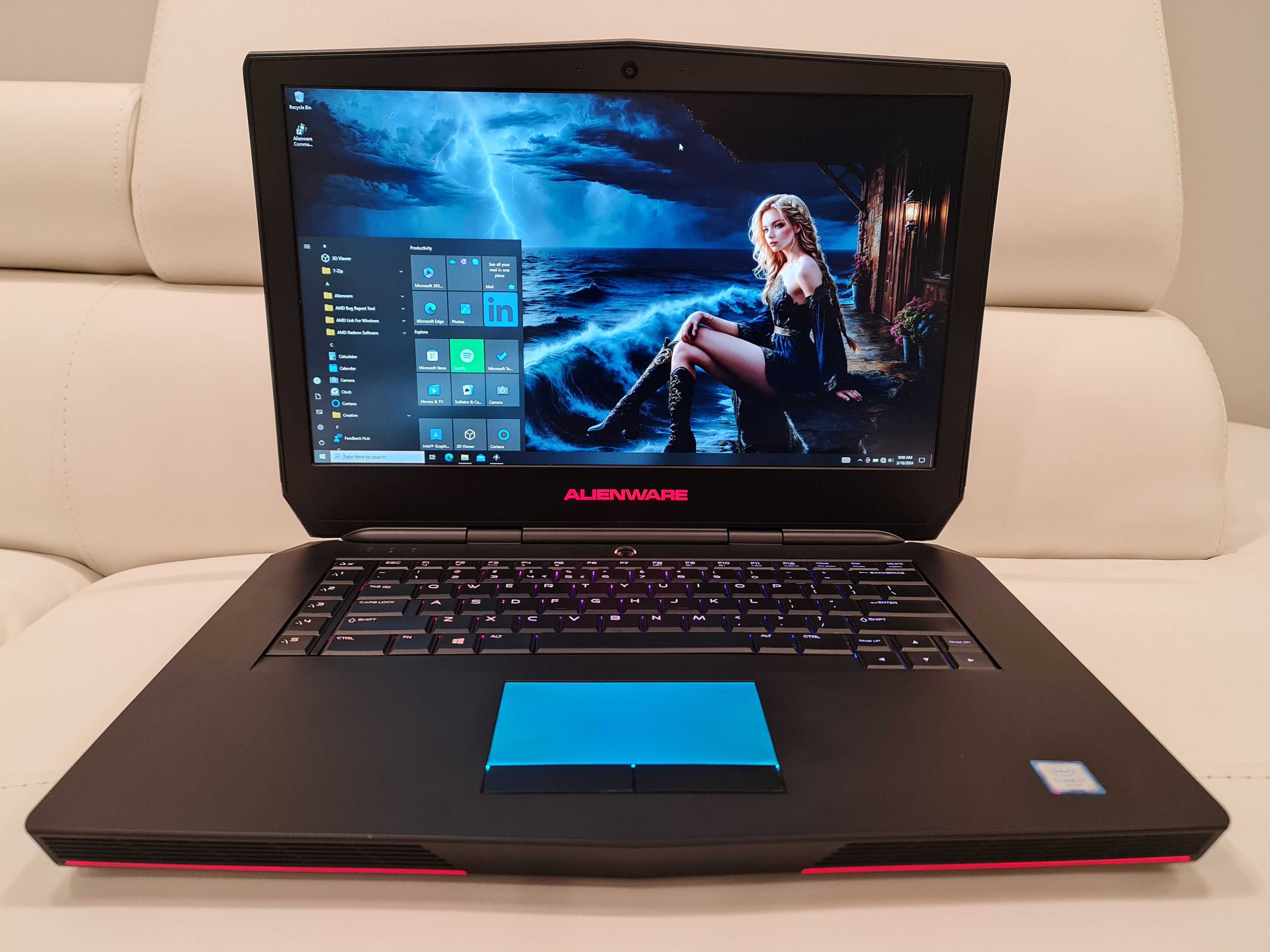 Laptop gaming ALIENWARE, intel core i7-6820HK ,video 6 gb, ram 16 gb